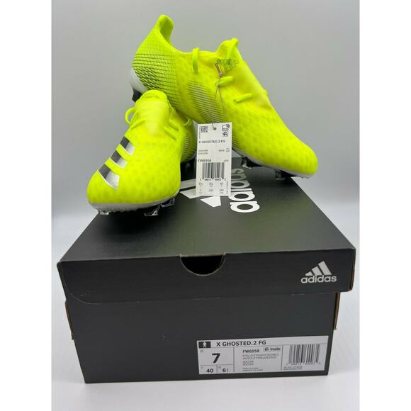 Adidas X Ghosted.2 FG Men's Soccer Cleats Volt/Black FW6958 Size 7 NIB - Picture 1 of 12